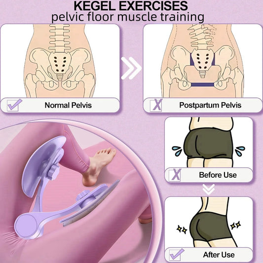 Kegel Pelvic Floor Muscle Trainer - Pink, Fit for Thigh Muscle Training, Home Gym Fitness Equipment for Women