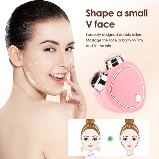 EMS Micro Current Beauty Instrument Mini Portable Face Slimming Massager EMS Delicate Contour Lifting Firming Facial Skin