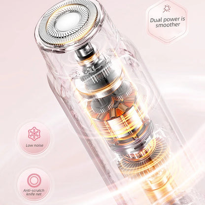 Electric Razor Woman Shaver Painless Women Mustache Epilator Leg Bikini Body Hair Trimmer for Women Facial Epilator Hair Remover