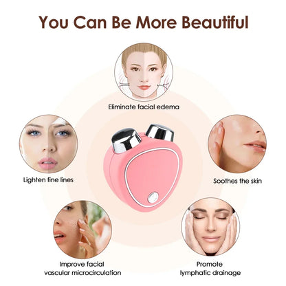 EMS Micro Current Beauty Instrument Mini Portable Face Slimming Massager EMS Delicate Contour Lifting Firming Facial Skin