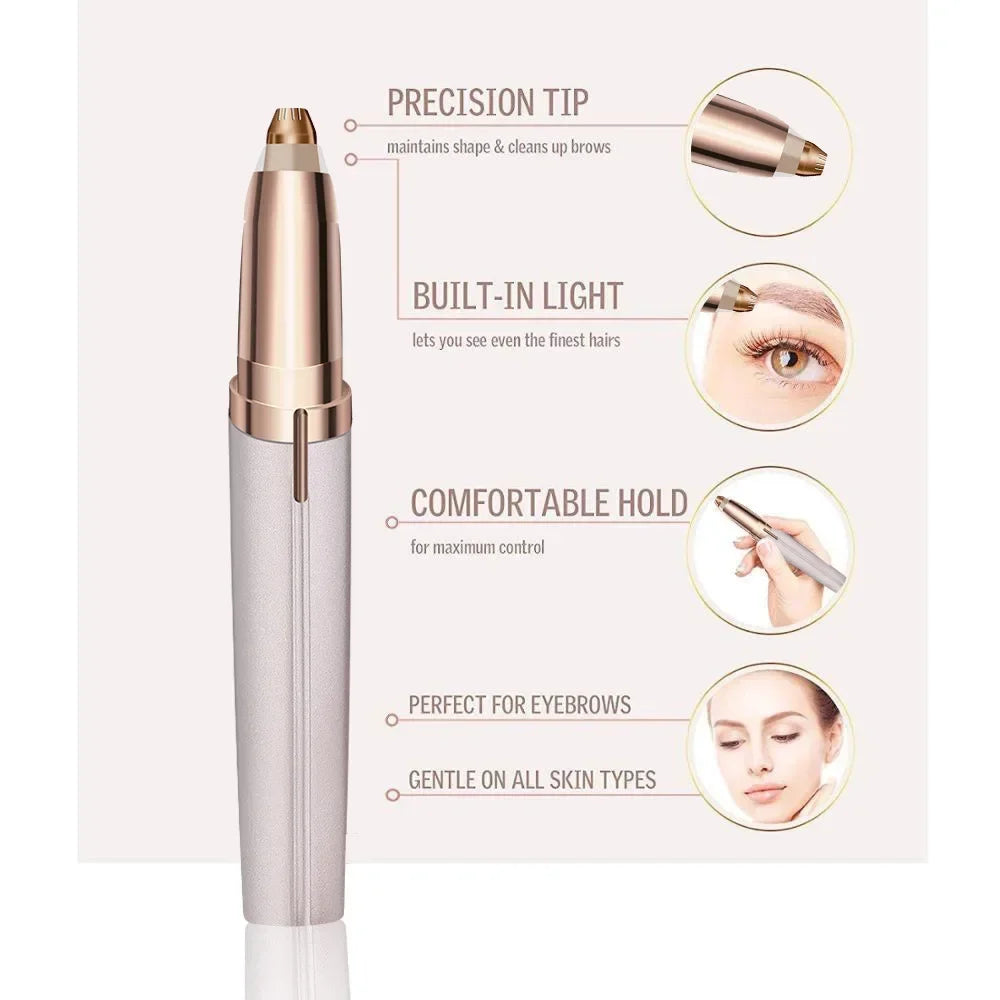 Electric Eyebrow Trimmer Eye Brow Shaper Pencil Face Hair Remover For Women Makeup Painless Automatic Eyebrow Shavers Depilator