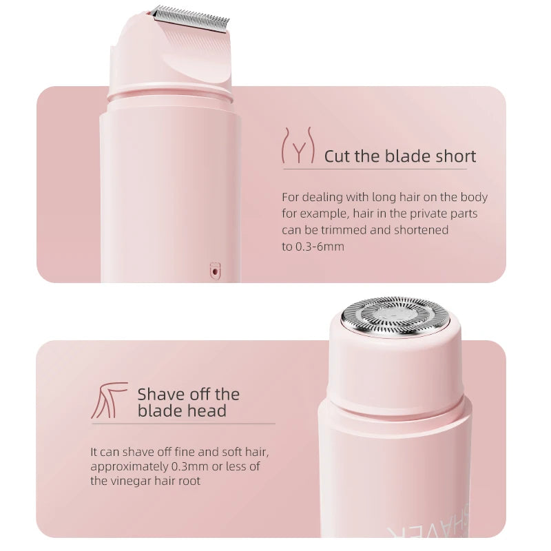 Electric Razor Woman Shaver Painless Women Mustache Epilator Leg Bikini Body Hair Trimmer for Women Facial Epilator Hair Remover